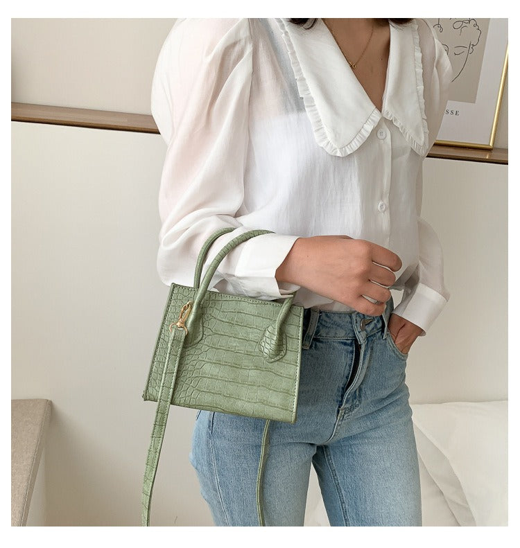 Summer Croc Embossed Mini Shoulder Bag