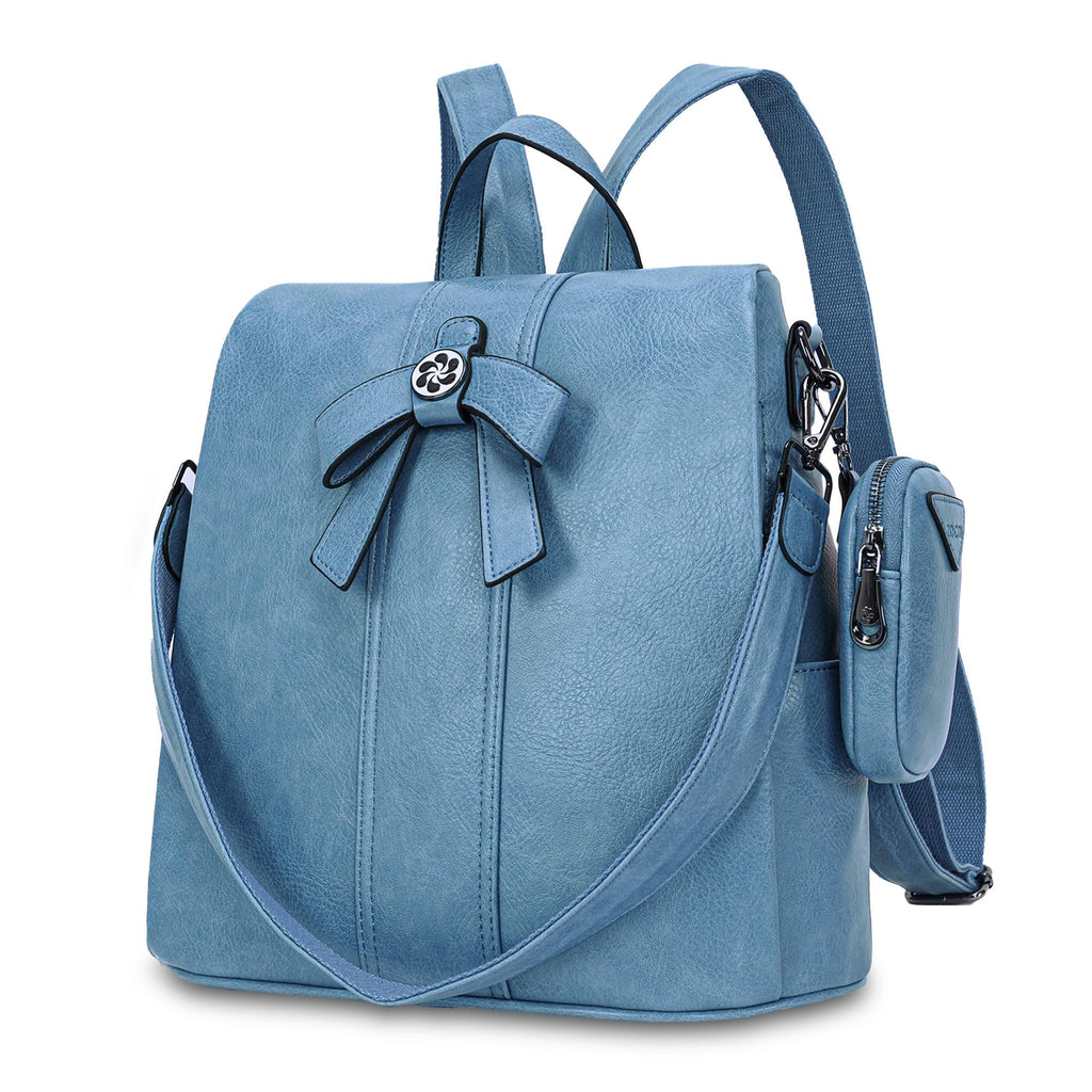 Vegan Leather Backpack Purse for Women, Anti-Theft Shoulder Bag Satchel Purse