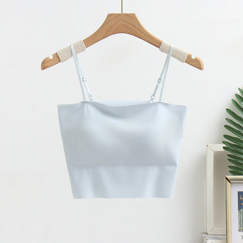 2024 Women's Seamless Sports Crop Top with Straps