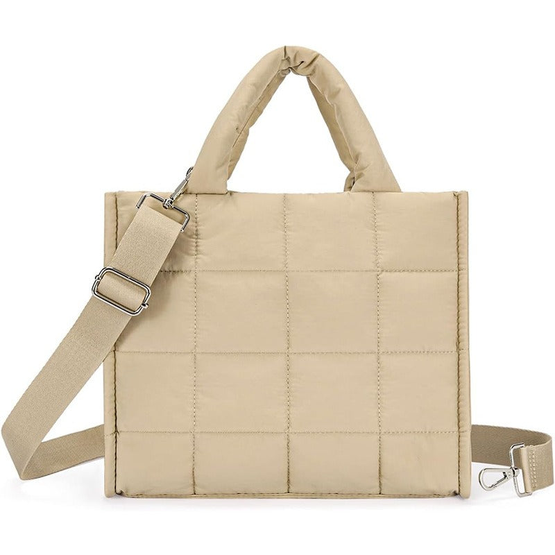 Square Grid Down Quilted Crossbody Bag