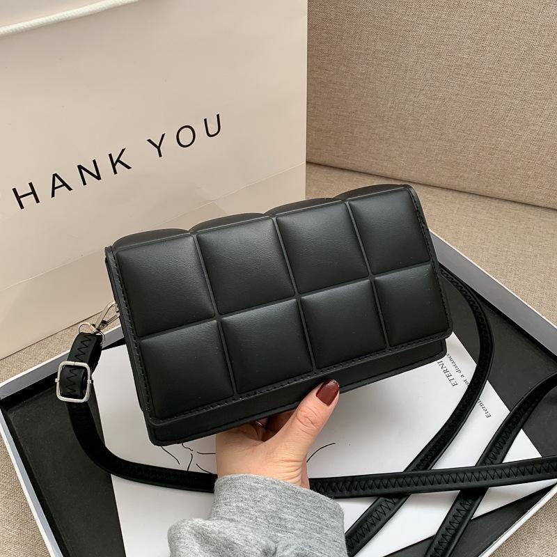 Rhombus PU Crossbody Shoulder Bag