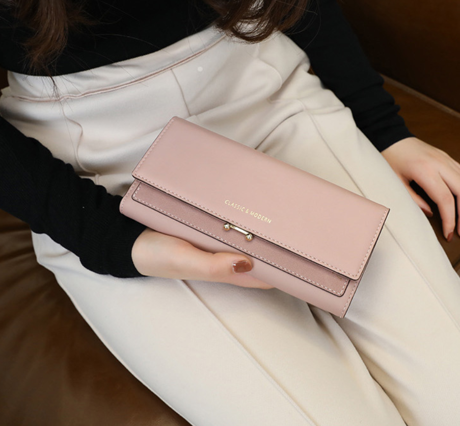 Women's Long Suede Wallet