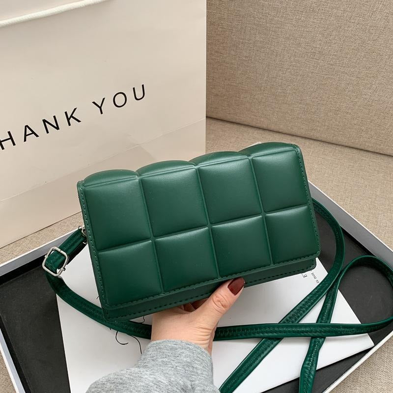 Rhombus PU Crossbody Shoulder Bag