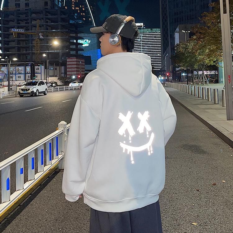 Fluorescent Printed Men's Hip-Hop Casual Sweater