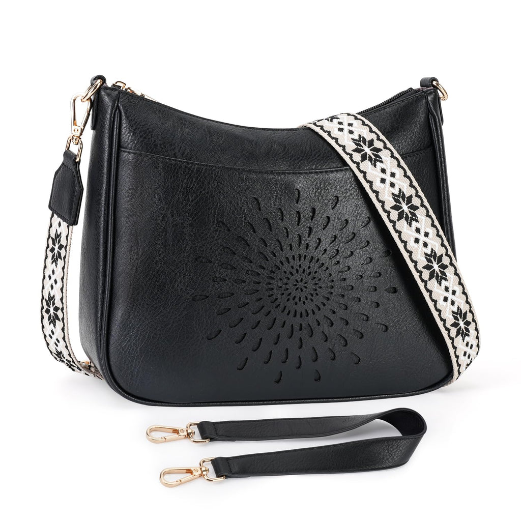 Hobo Bag for Women, Crossbody Bag, Trendy Bucket Purse and Shoulder Handbag with 2 Detachable Straps