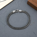 Handmade Sterling Silver Fox Tail Woven Bracelet